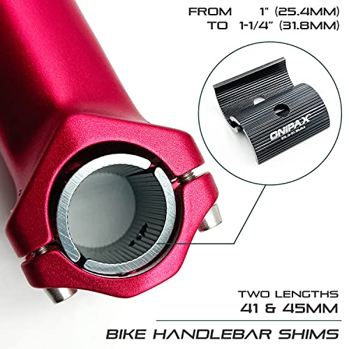 Onipax Bike Handlebar Shim 1" To 1-1/4”/ 25.4 To 31.8 Mm Bicycle Handlebar Conversion Shims Adapter Clamp Spacer #TOP4
