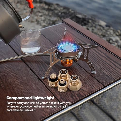 PWGHWG 4 Teiliges Gasflaschen Adapter Set Europa, GasAdapter Gasflasche Anschlussset, Messing Gasanschluss Adapter für Druckregler-Ausgang an Ausländische