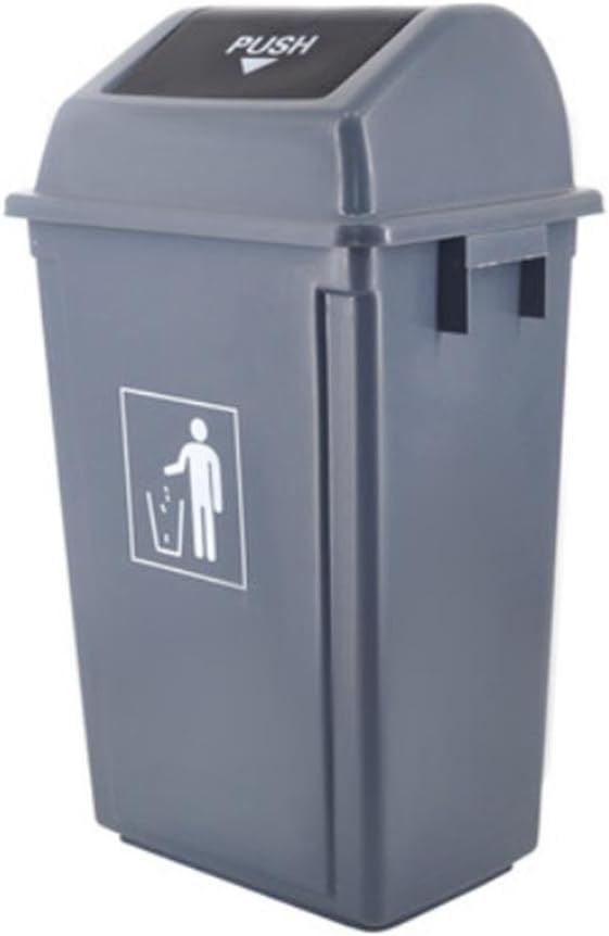 Trash cans Outdoor large Industrial plastic shake cover Trash bin property office Garbage bin L