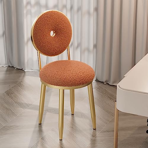 Sillón decorativo moderno en lana de cordero y patas doradas Mid-Century