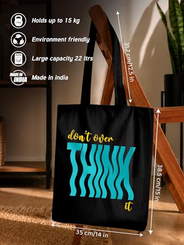 Image of DOODLE Premium Canvas Tote Bag for Women with Zip and Inner Pocket for Shopping, Office, Travel and Daily Use
