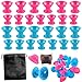 WXJ13 40 Pieces Silicone Hair Curlers Set, 20 Pieces Large and 20 Pieces Small Silicone Hair Rollers Include 2 Net Cap and 1 Storage Bag
