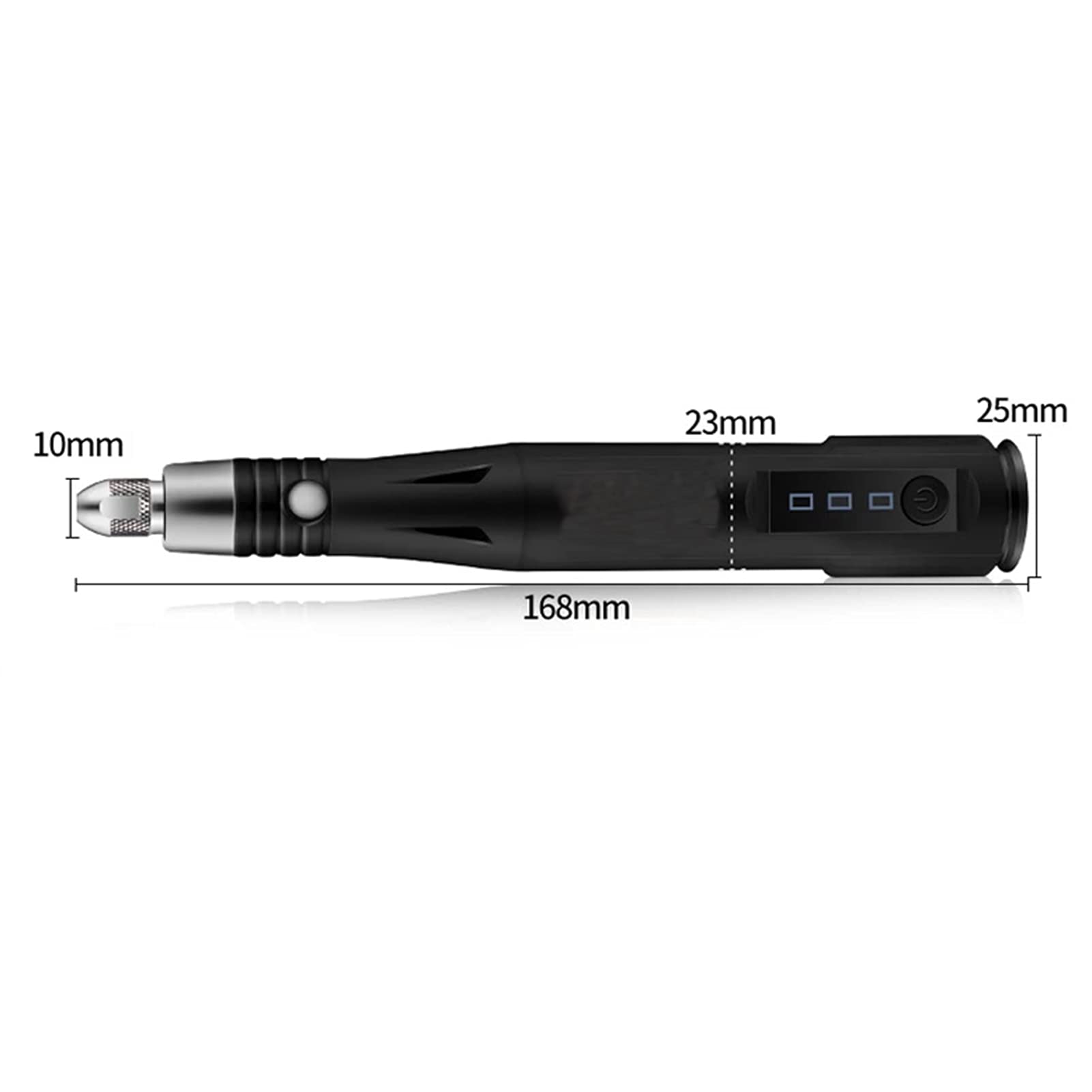 Mini Smerigliatrice Elettrica USB 3 Velocità Multifunzione Nero Modern Minimalist Kit con 9 Teste di Molatura e Accessori