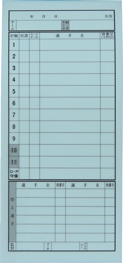 SEIBIDO SHUPPAN Softball Member Chart 9114