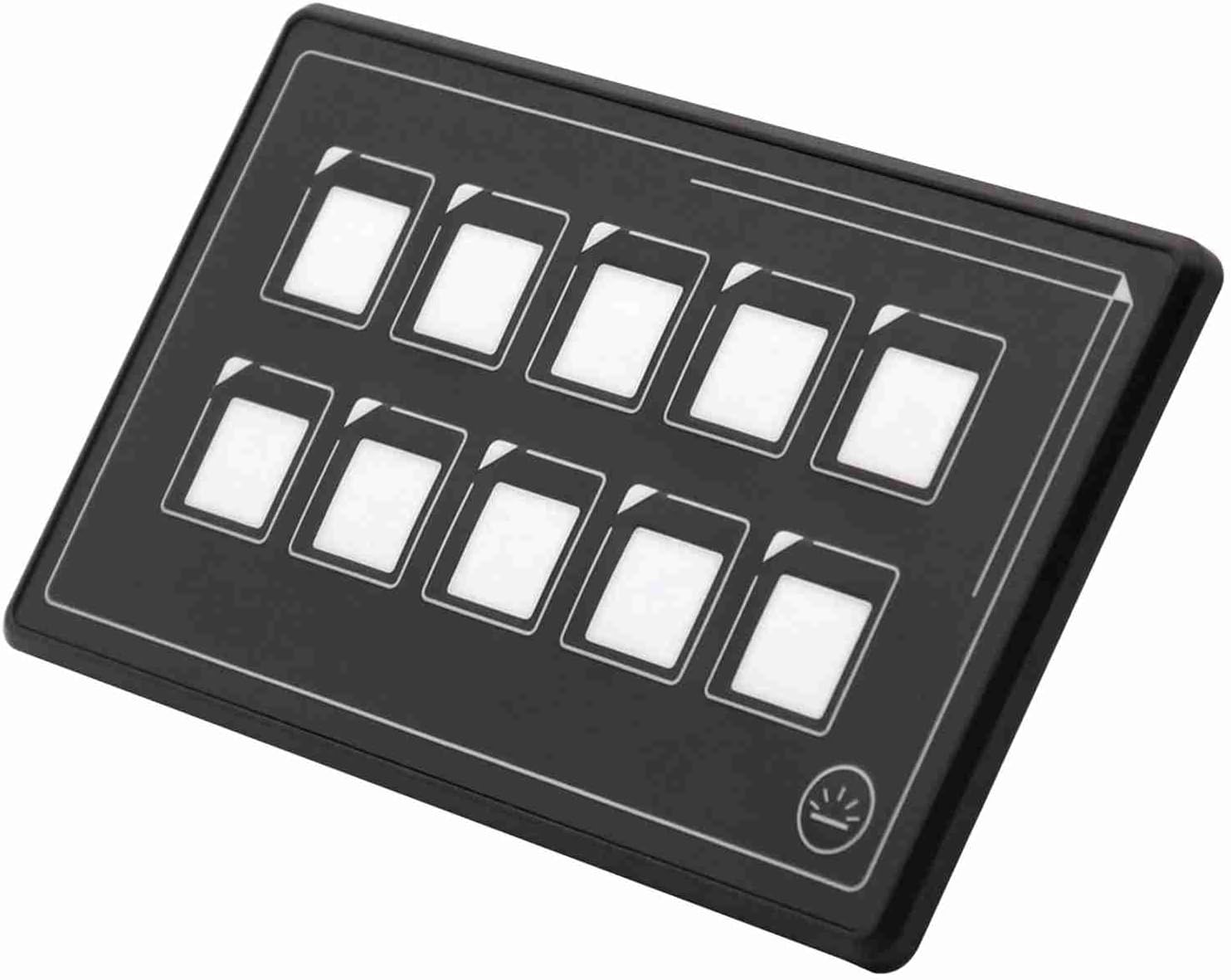 Control Switch Panel with LED Backlight Module APP Control for RV Boat IP67 10P Membrane Touch Panel for RV Electronic Accessories