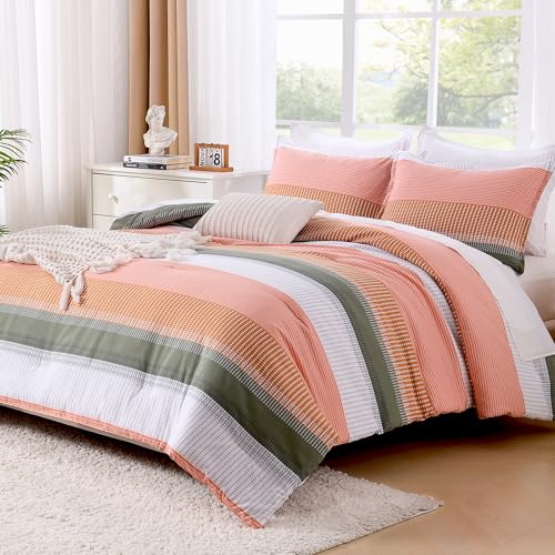 Litanika Queen Comforter Set Vanilla - 3 Pieces Lightweight Fluffy Bedding Comforter Sets, All Season Down Alternative Comforter (1 Comforter, 2 Pillowcases)