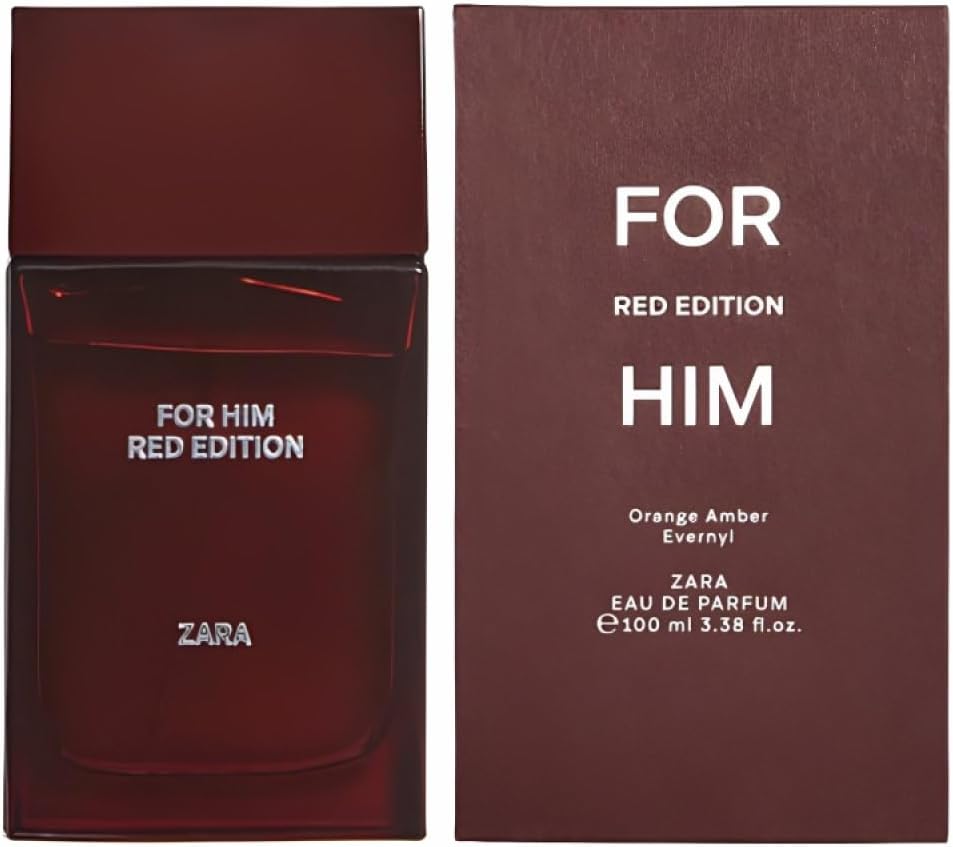 For Him Red Edition Cologne for Men EDT Eau De Toilette 100 ML (3.4 FL OZ)