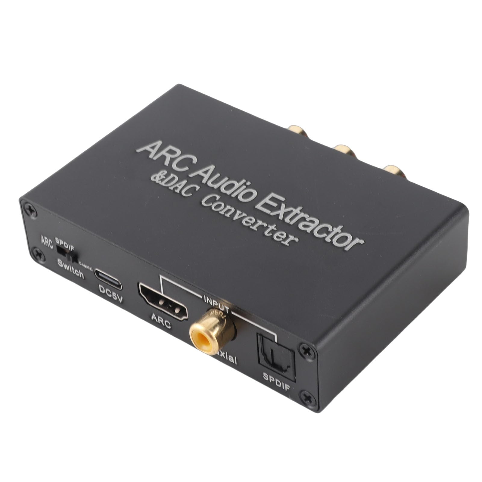 Extractor de Sonido ARC, Retorno de Audio HDMI ARC, Convertidor de Audio DAC, Puerto de Auriculares Coaxial SPDIF óptico de 3,5 Mm para TV de Cine en casa.