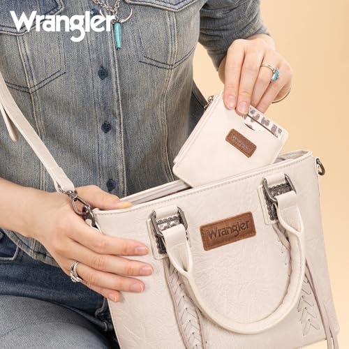 Image of Montana West X Wrangler Credit Card Holder Wallet for Women Small Keychain Card Wallet with Rfid Lining with ID Window Slim Zipper Coin Pocket with Ultra Card Holder Easy to Carry WG366-W118BG
