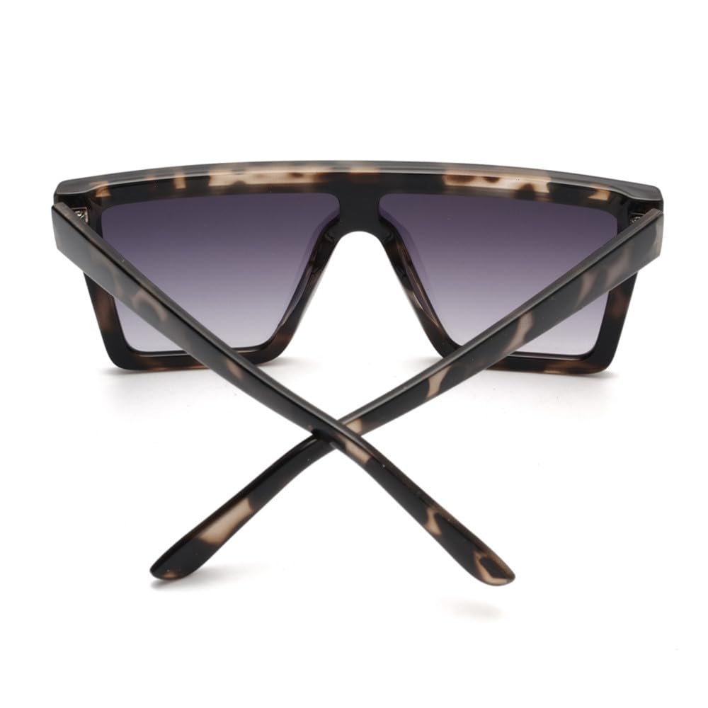 Gafas de sol grandes con visera plana para mujeres y hombres, gafas de sol cuadradas de espejo para mujeres y hombres, UV400, de gran tamaño, C2 rosa rosa, talla única, C2 Rosa Rosa, Talla