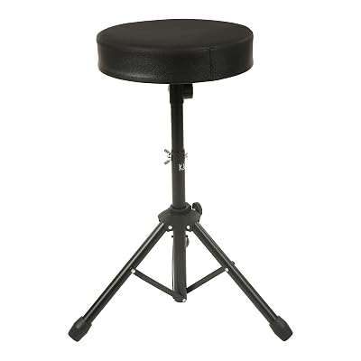 Kadence Metal Drum Throne Heavy Duty, Padded Round-Shaped Seat, Universal Drum Stool, 37 Cm, Black