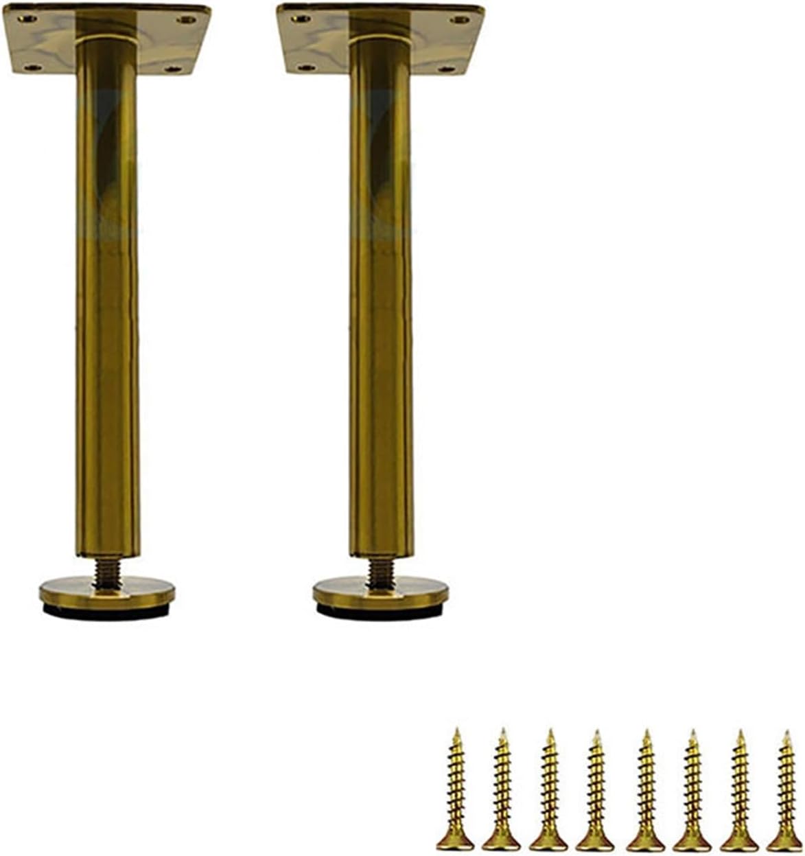 AVIMYA 1/4PCS Modern Style Metal Furniture Legs Adjustable Replacement Support for Sofa Cabinet TV Stand Coffe Table Leg with Screws (Color : 4PCS Chrome, Size : 300mm)