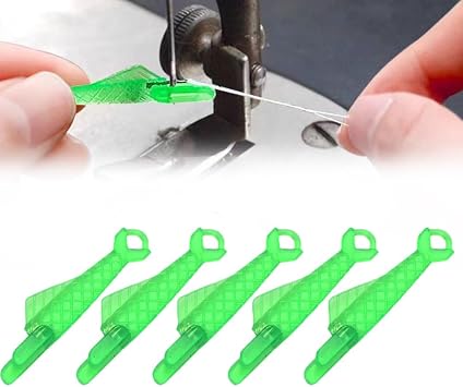 Fish Mouth Sewing Machine Needle Threader, 2024 New Automatic Sewing Needle Threader Simple Needle Threader, Upgrade Quick Sewing Machine Loop Easy Selfthread Needle Threaders Tool Green*5