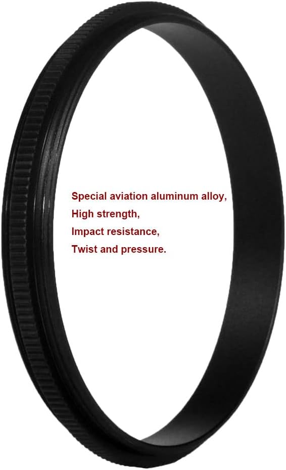 9 Pieces Filter Ring Adapter Set, Camera Lens Male to Male Metal Stepping Rings Kit (Includes 9pcs Male to Male Set 46-46mm 49-49mm 52-52mm 55-55mm 58-58mm 62-62mm 67-67mm 72-72mm 82-82mm) Black