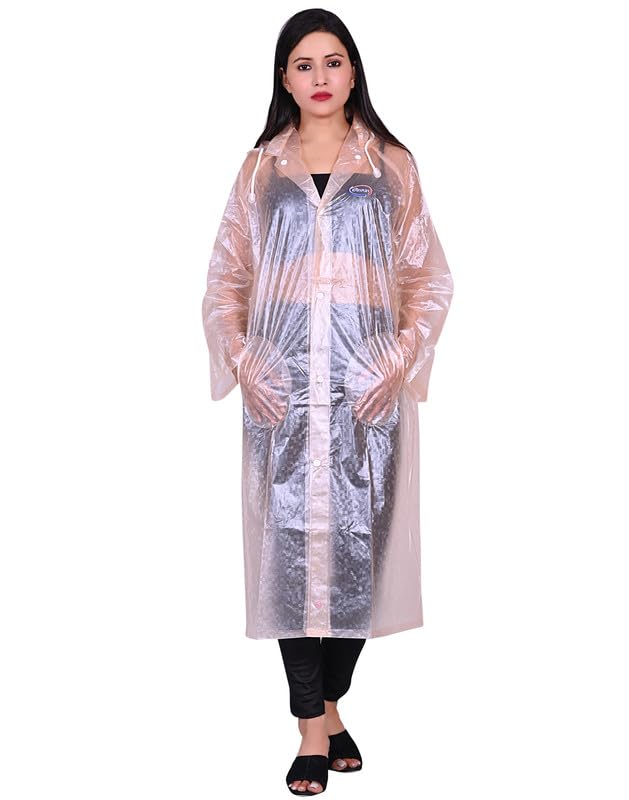 Tricky Shopper™ Rainguard Unisex PVC Full Sleeve Solid Long Raincoat With Adjustable Hood and Pocket-image-23