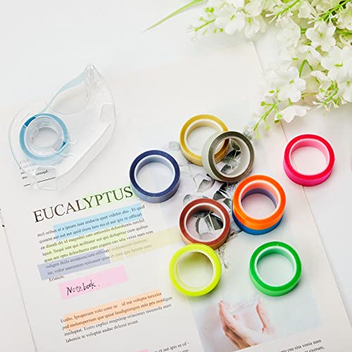 Outus 20 Roll Highlighter Tape Removable 1/2 Inch X 16.4 Ft Per Roll Fluorescent Neon Tapes Tape Refills Highlighting Strips With 2 Pcs Tape Dispensers For Teacher Student Reading Home Office Supplies #TOP1