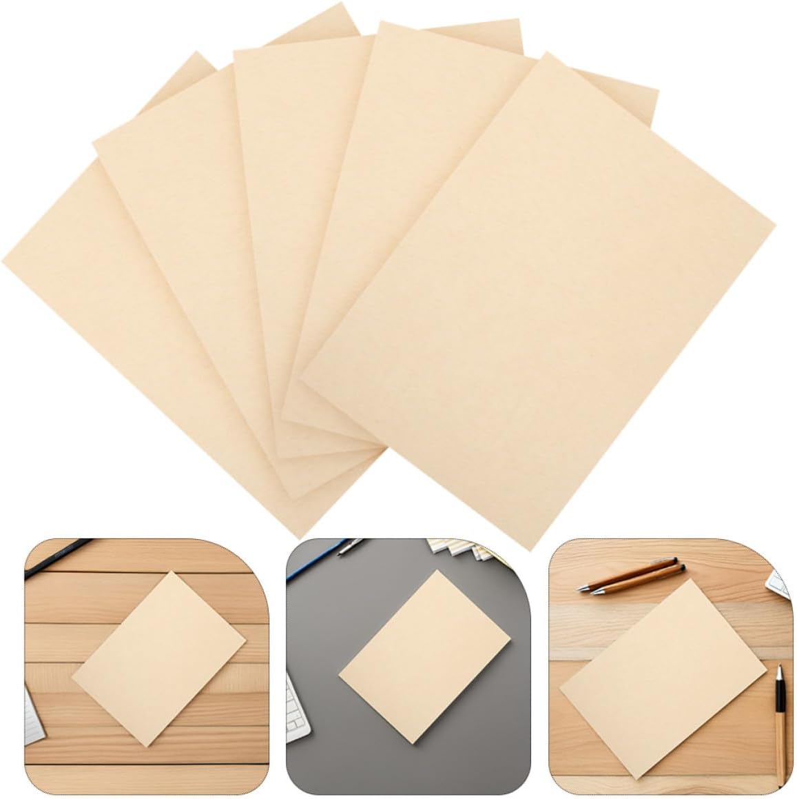 A4 Vintage Parchment Paper 120gsm 20 Sheets Beige
