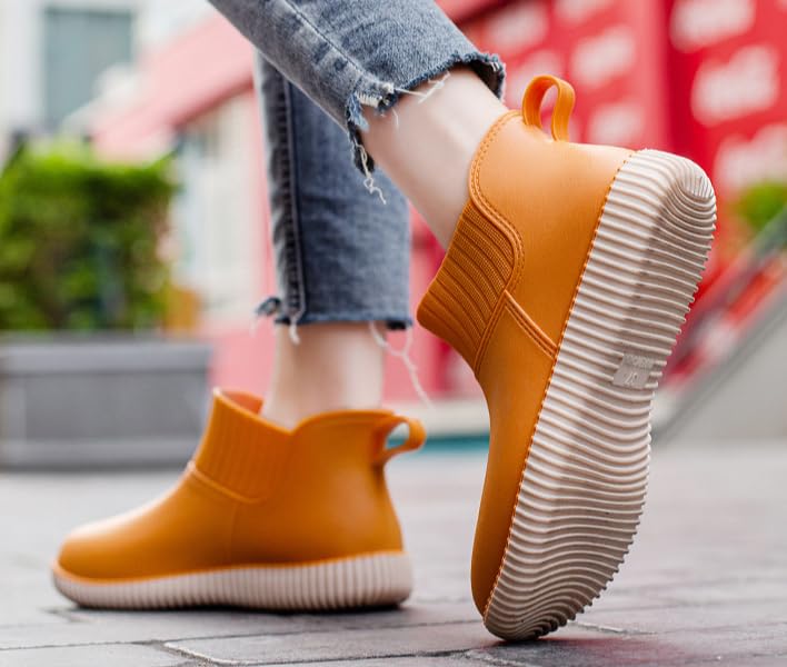 Women Rain Boots Waterproof Ankle Boots Outdoor Garden Shoes4