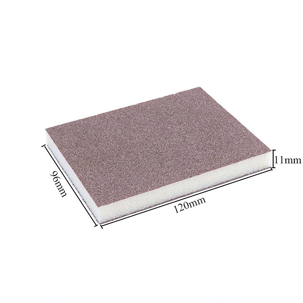 Gąbki szlifierskie Blok tarczy szlifierskiej, 1/5/10/20PCS Elastyczne gąbki ścierne Mokre/suche piankowe papiery ścierne Blok polerski 80-280 Grit(Grey - 100 Grit,20pcs)
