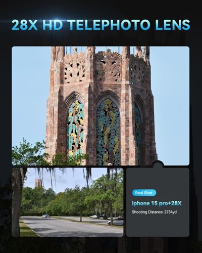 MIAO LAB 28X Telephoto Lens, High Power HD Telephoto Phone