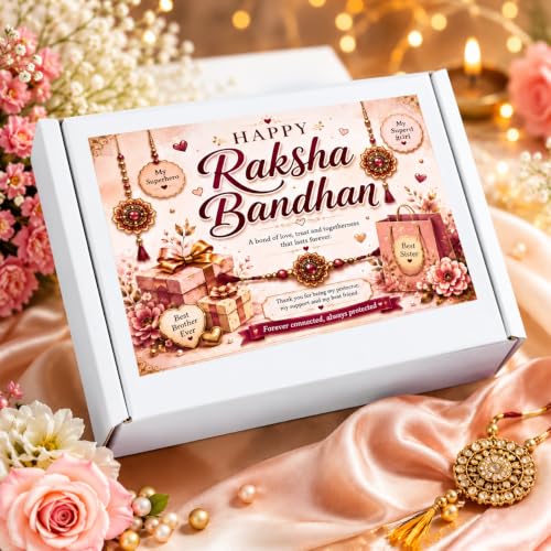 Image of Raksha Bandhan Gift Hamper for Sister with Name, 10 Items