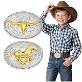 BELTROAD Kids Western Belt Buckles for Boys Girls Texas Rodeo Cowboy Cowgirl Western Party Kids Replacement...