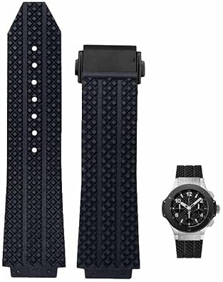 Rubber Watch Strap For HUBLOT Big Bang checkered buckle accessories