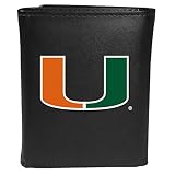 Siskiyou Sports NCAA Miami Hurricanes Tri-fold Wallet Large Logo, Black