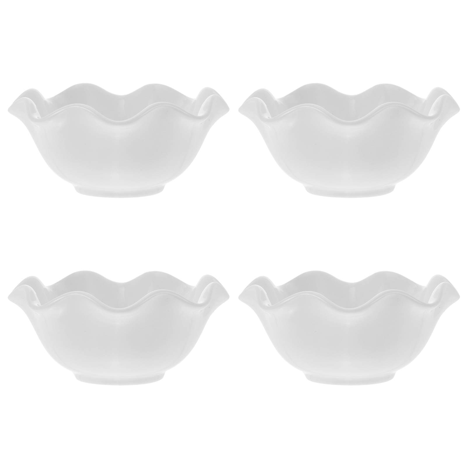 4 szt. Zestaw sosjerek Kwiat Ceramiczne talerze na przystawki Naczynia degustacyjne Miski do zanurzania Mini kształt kwiatu Spodek Miska Deser Pieczenie Małe ramekiny Przekąska Przyprawa Sałatka Olej
