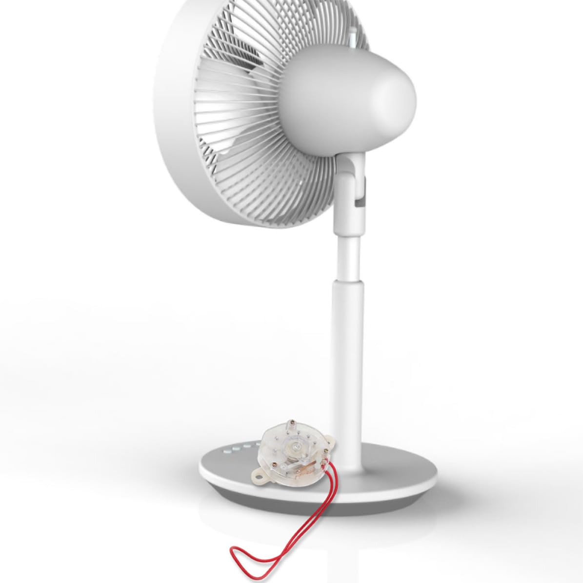 Housoutil Timer per Ventilatore Elettrico Bianco 2 Pezzi, Facile da Usare senza Batteria, Compatibile Ventilatore da Tavolo a Parete, per Uffici e Fabbriche per Creare Un'atmosfera Estiva