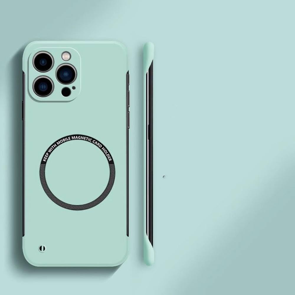 Coque rigide sans cadre iPhone 13 polycarbonate mate menthe magnétique - 5