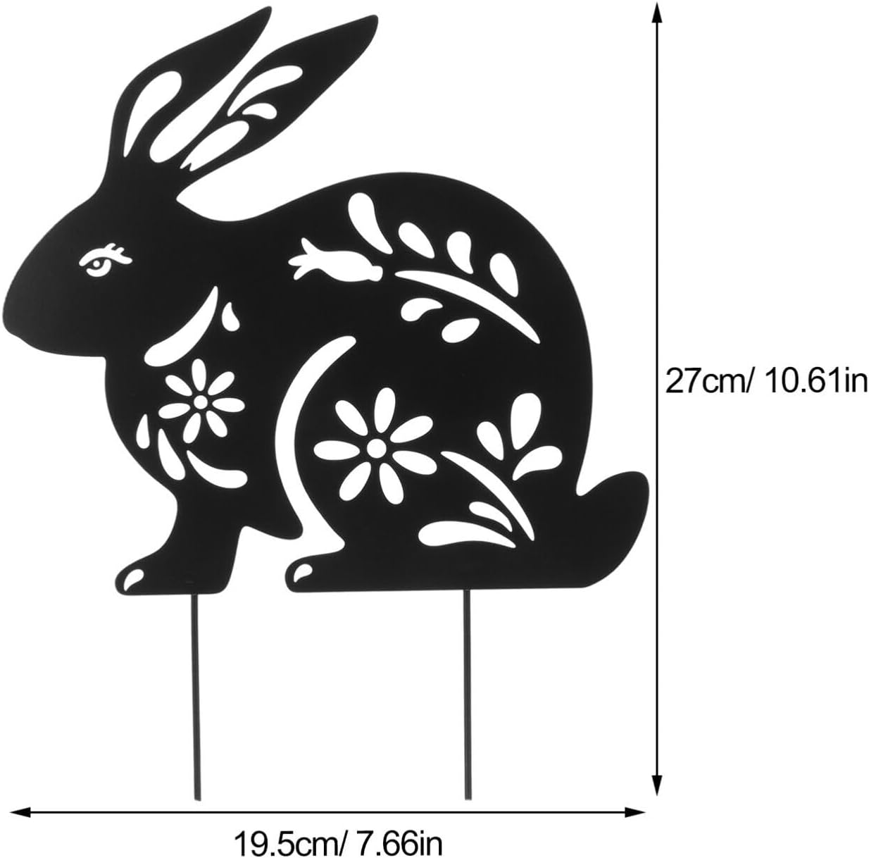 Toddmomy Metal Bunny Garden Decor Rabbit Yard Decor Rabbit Yard Decorations Outdoor Metal Art Animals Garden Stakes Bunny Art for Flowerbeds Planters Patios Lawn