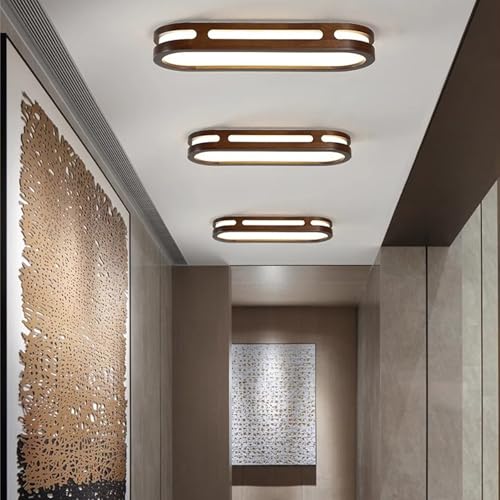Plafonnier moderne intérieur LED bois avec télécommande 2700K-6500K - 6