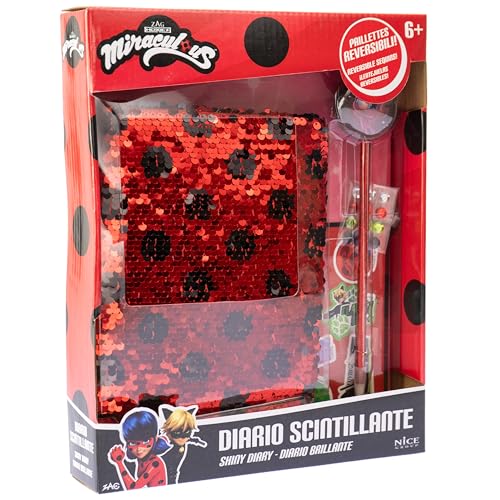 Nice Group - Miraculous Notebook, 1 Diario con Stickers, Penna e Gemme adesive