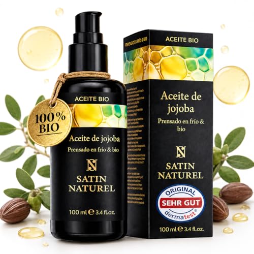 Satin Naturel Aceite de Jojoba Bio Prensado en...