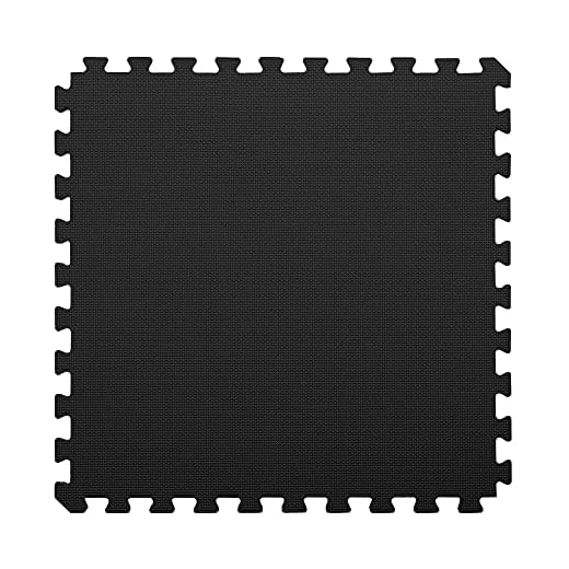 IncStores 7/8 Inch Thick Jumbo Soft Foam Flooring Tiles | Reversible Interlocking Foam Tiles for High-Impact Floor Protection in Your Home Gym, Playroom, and More | Black/Grey, 24 Tiles
