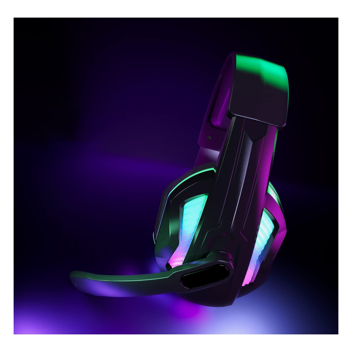 Amazon.com: Wired Headphone, Soft Earmuffs, LED Lights, Over-Ear Headphone  with Adjustable Headband, Compatible with Multi-Platforms : Electronics