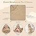 Hooded Baby Bath Towels for Newborn, 2 Pack - 6-Layer 100% Muslin Cotton, Soft Absorbent Baby Towels with Hood for Babies, Infants & Toddlers, Large 32x32 Inch Unisex Newborn Baby Bath Essentials