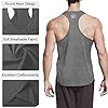 MEETWEE Men's Vest Tank Top, Y-Back Sleeveless Sports T Shirt Athletic Undershirt Muscle Gym Vests Tops for Running Workout Training Grey #5