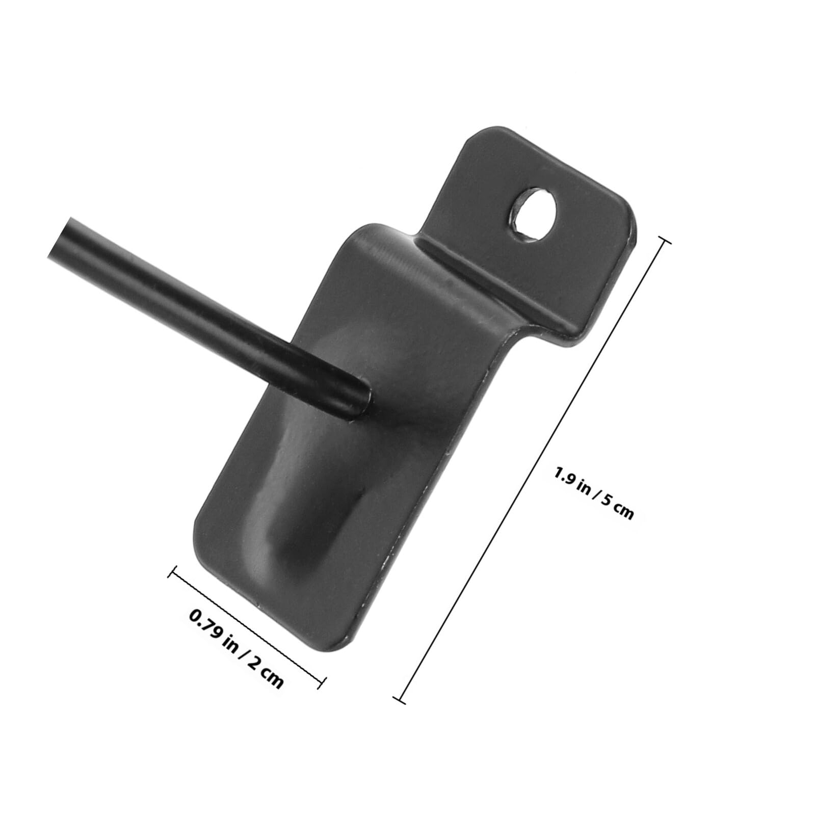 Gancio per Pannello Forato 50 Pezzi in Ferro Nero da 10 Cm | Gioielli e Chiavi, Struttura Leggera, Previene lo Scivolamento, Set da 50