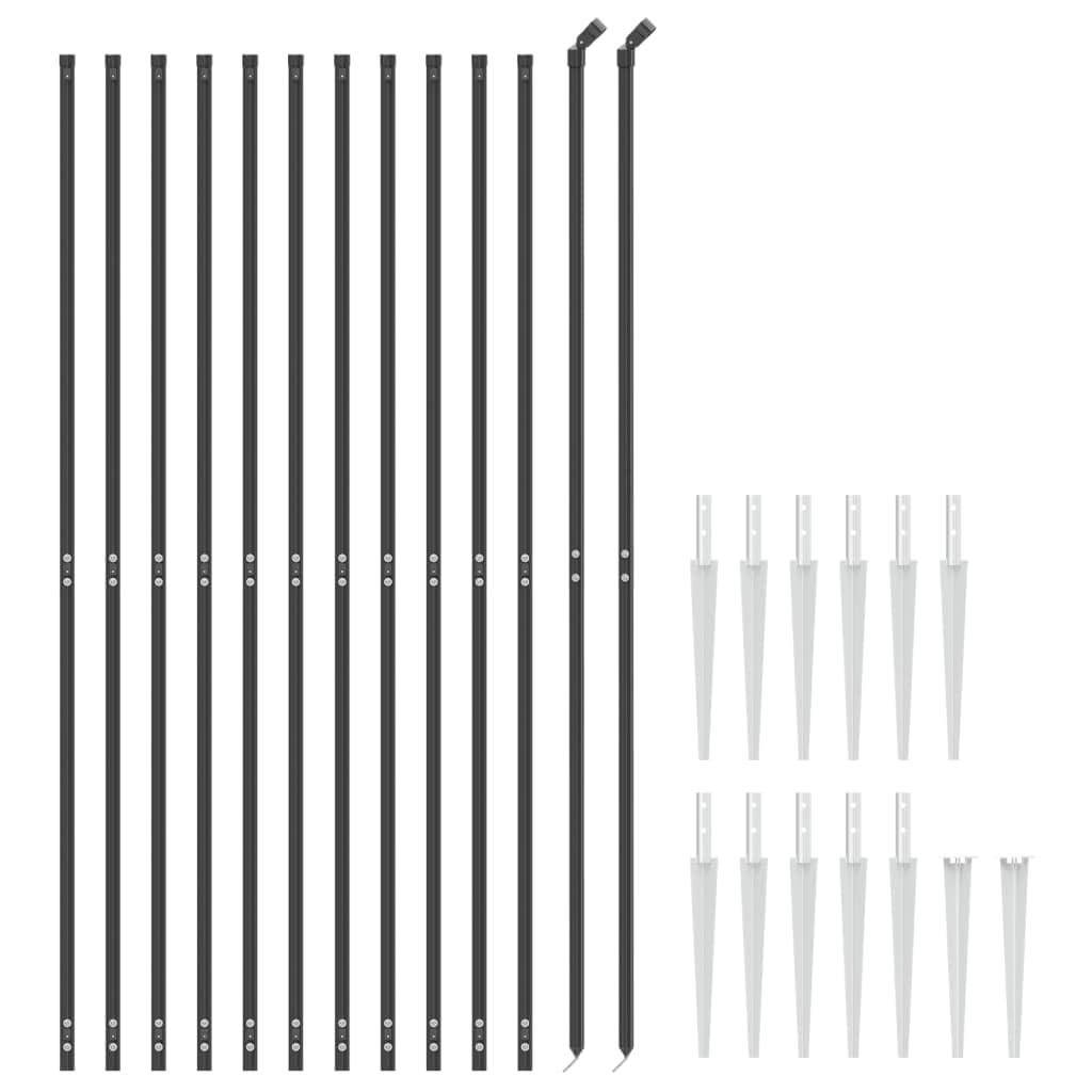 ZEYUAN Cerca de Alambre con Pinchos de Anclaje Gris Antracita 1,4x25 m, Malla Metalica, Malla Alambre, Alambre para Conejos, Vallas De Obra, Mallas para Gallinero - 154267