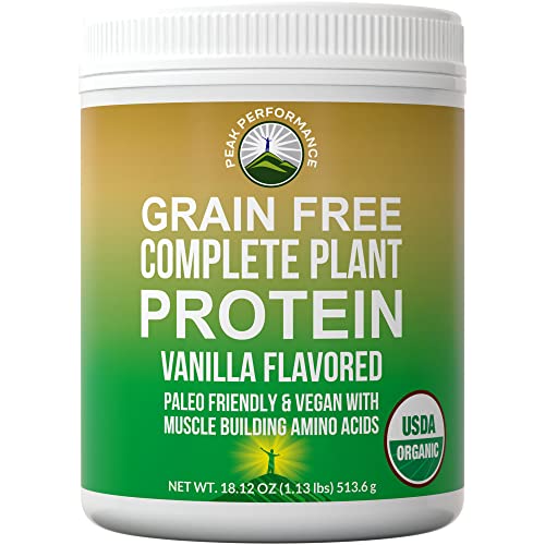 Organic Paleo Grain Free Plant Based Protein Powder. Complete Raw Organic Vegan Protein Powder. Amazing Amino Acid Profile And Less Than 1G Of Sugar. Hemp Protein Pea Protein Powder Vanilla Flavored #TOP15
