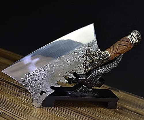 Meat Cleaver,Cleaver Knife Kitchen Knife Chinese Cleaver Knife Handmade 7Cr17MOV Traditional Handmade Forged Kitchen Knife Chopper Cooking Knives Tools