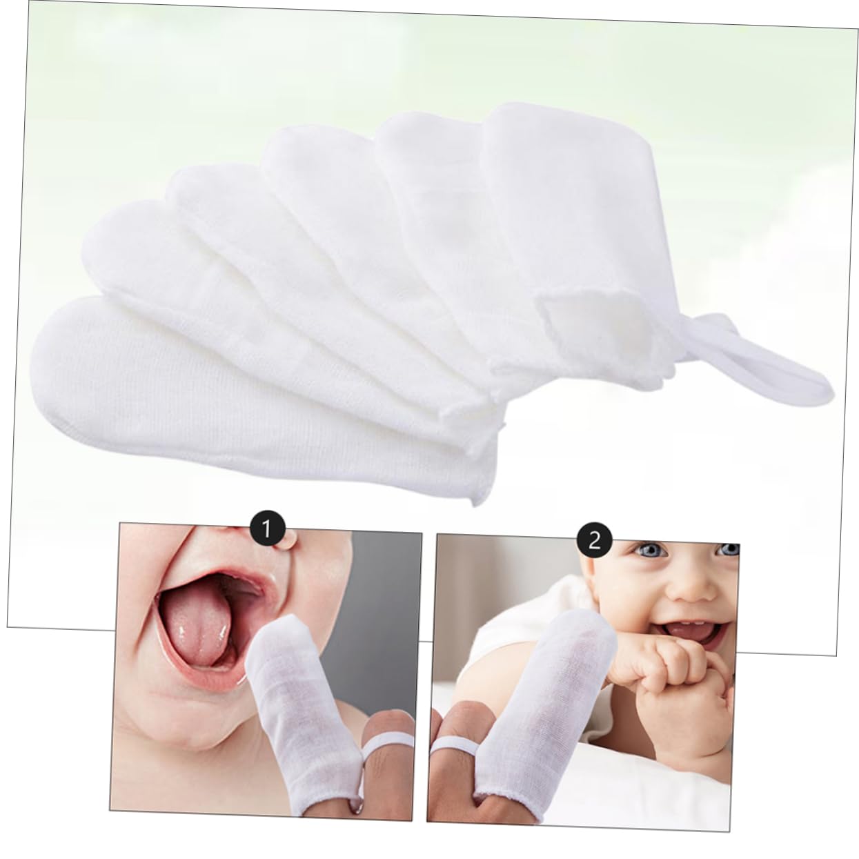 KOMBIUDA 3 Set 18 Pz Garza Bambino Bocca Pulire Panno Denti Da Latte Spazzolini Da Denti Gomma Neonato Spazzolino Da Denti Bambino Strumento Spazzolino Da Denti Per Il