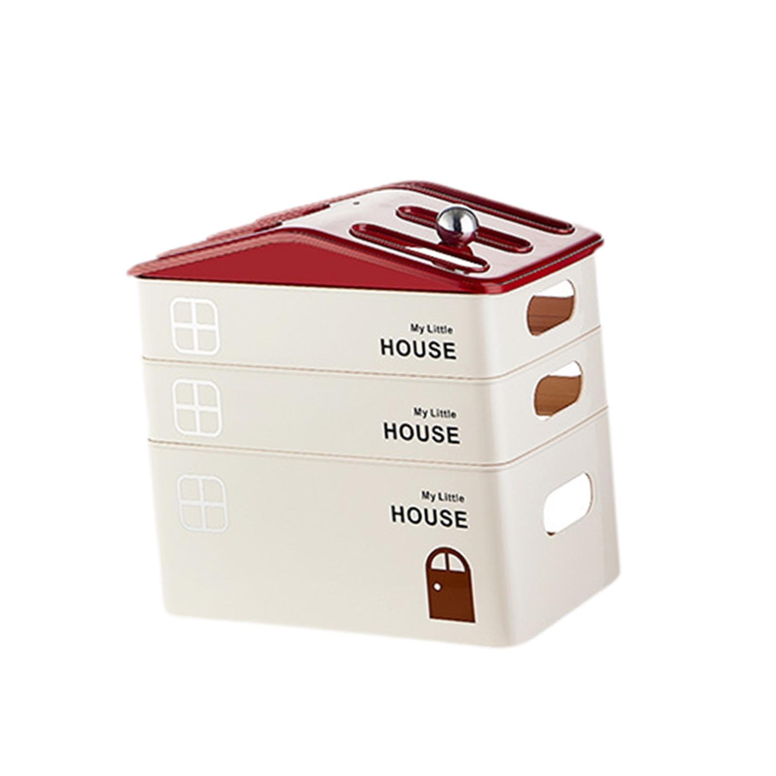 Generic Scatola Porta Router Organizzatore Cavi Gestione Scrivania Scatola Copri Router Multifunzione Materiale PP Resistente con Design Ventilato Adatta per, Tre Strati