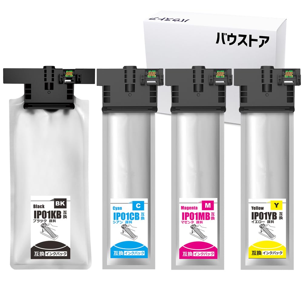 インクパック大容量4色セット(IP01シリーズ、Lサイズ) Amazon.co.jp: IP01 大容量タイプ（標準タイプと比べブラックは