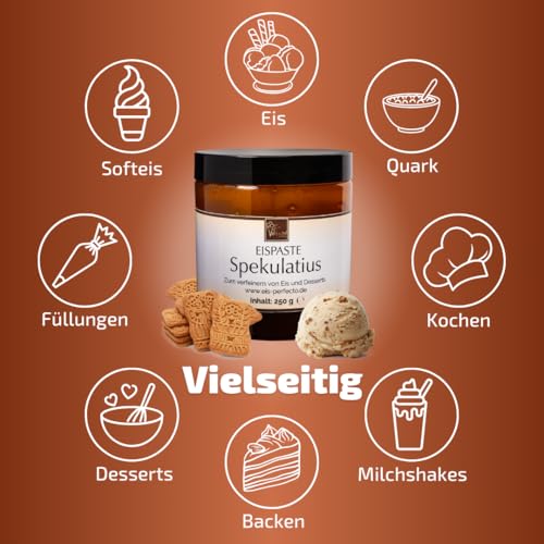 Spekulatius-Eispaste für leckeres aromatisches Eis » Auch zum Verfeinern von leckeren Desserts, Getränke, Pralinen Torten und vielem mehr » Inhalt 250 g – Bild 5