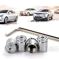 Tappi CopriValvole Per Auto Con Strass - 4 Pezzi, Universali, Antipolvere Con Guarnizione In Gomma, Accessori Per Auto, Camion E Moto - Blu