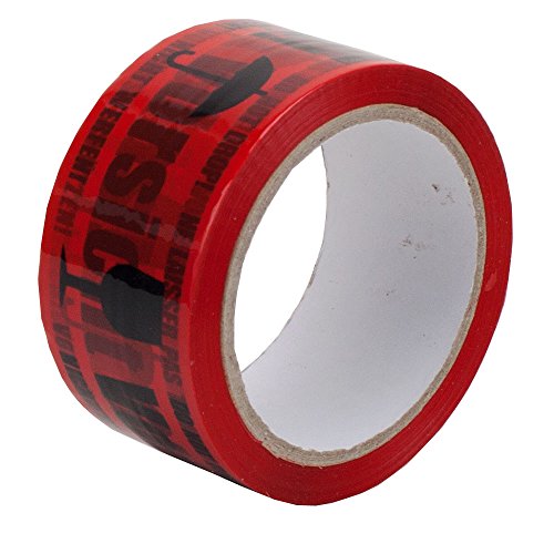 Preisvergleich Produktbild 6 Rollen Klebeband Vorsicht Glas Paketband Rot Warnhinweis Signalband