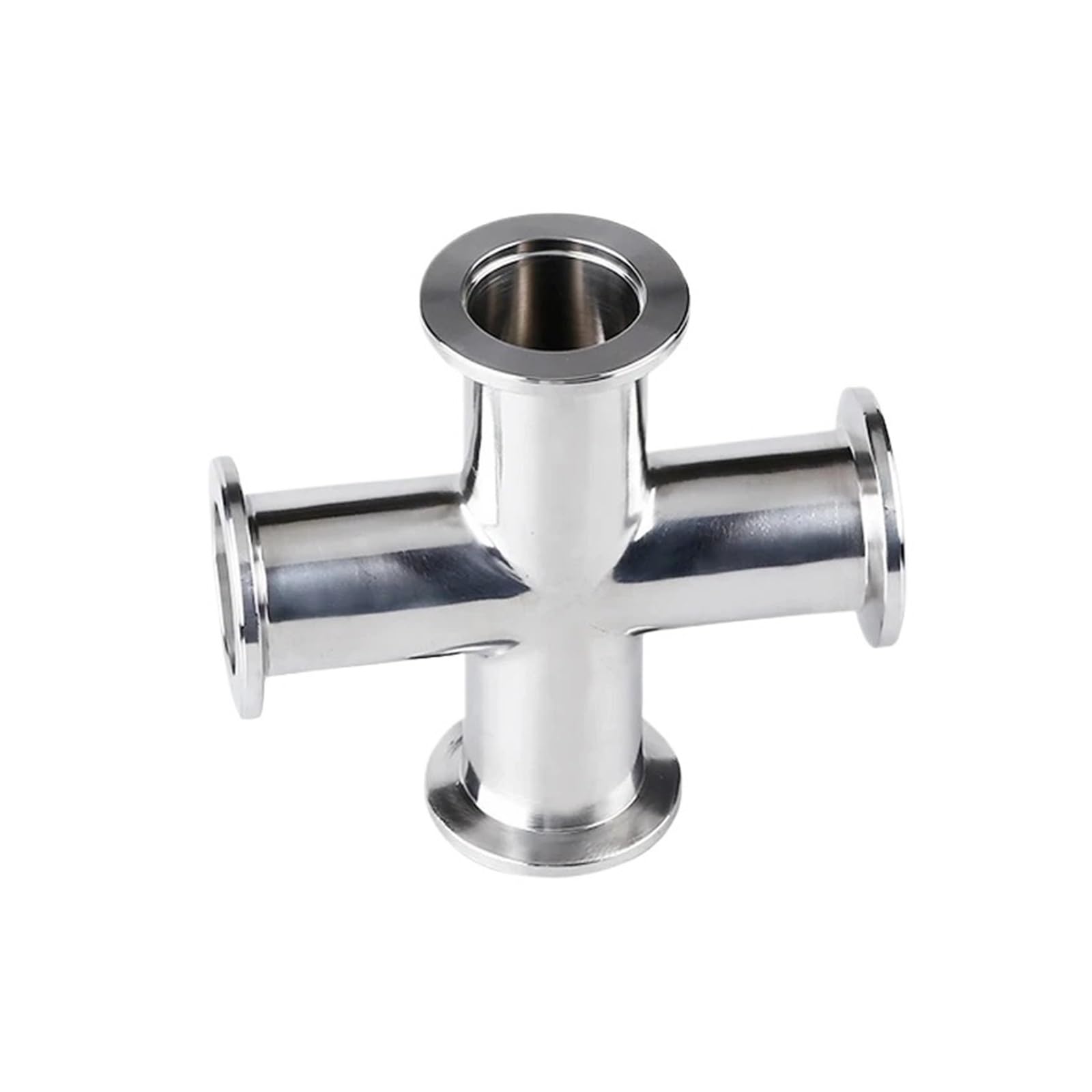 KF 16 25 40 50 Vacuum Clamp Cross 4 Ways SUS 304 Stainless Steel Sanitarry Pipe Fitting(KF16)